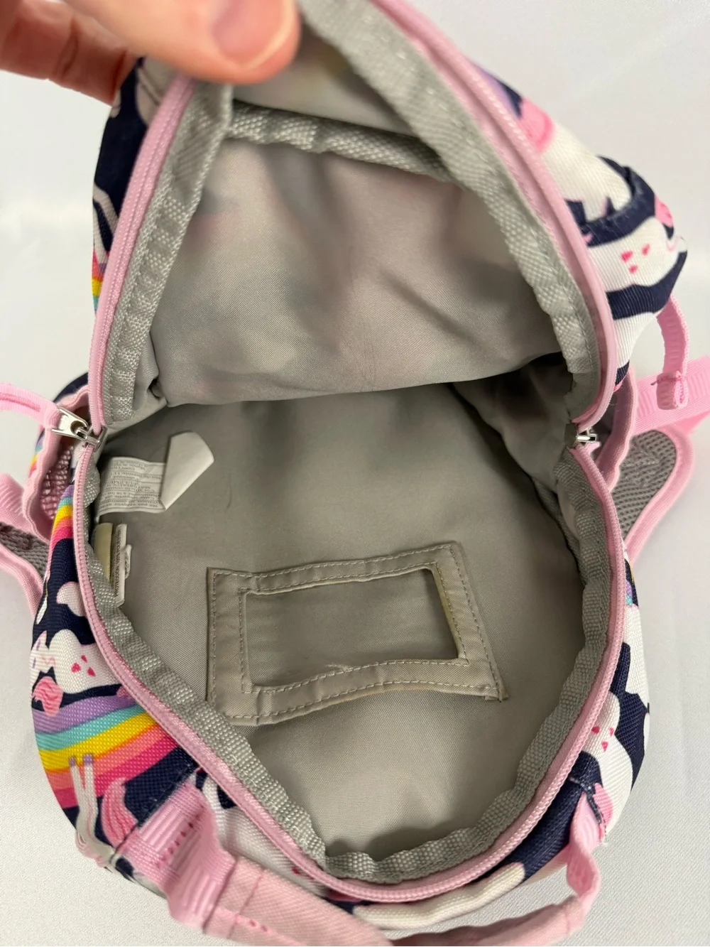 Pottery Barn Kids Unicorn Rainbow Backpack | Pre‑K/K | Pink Navy